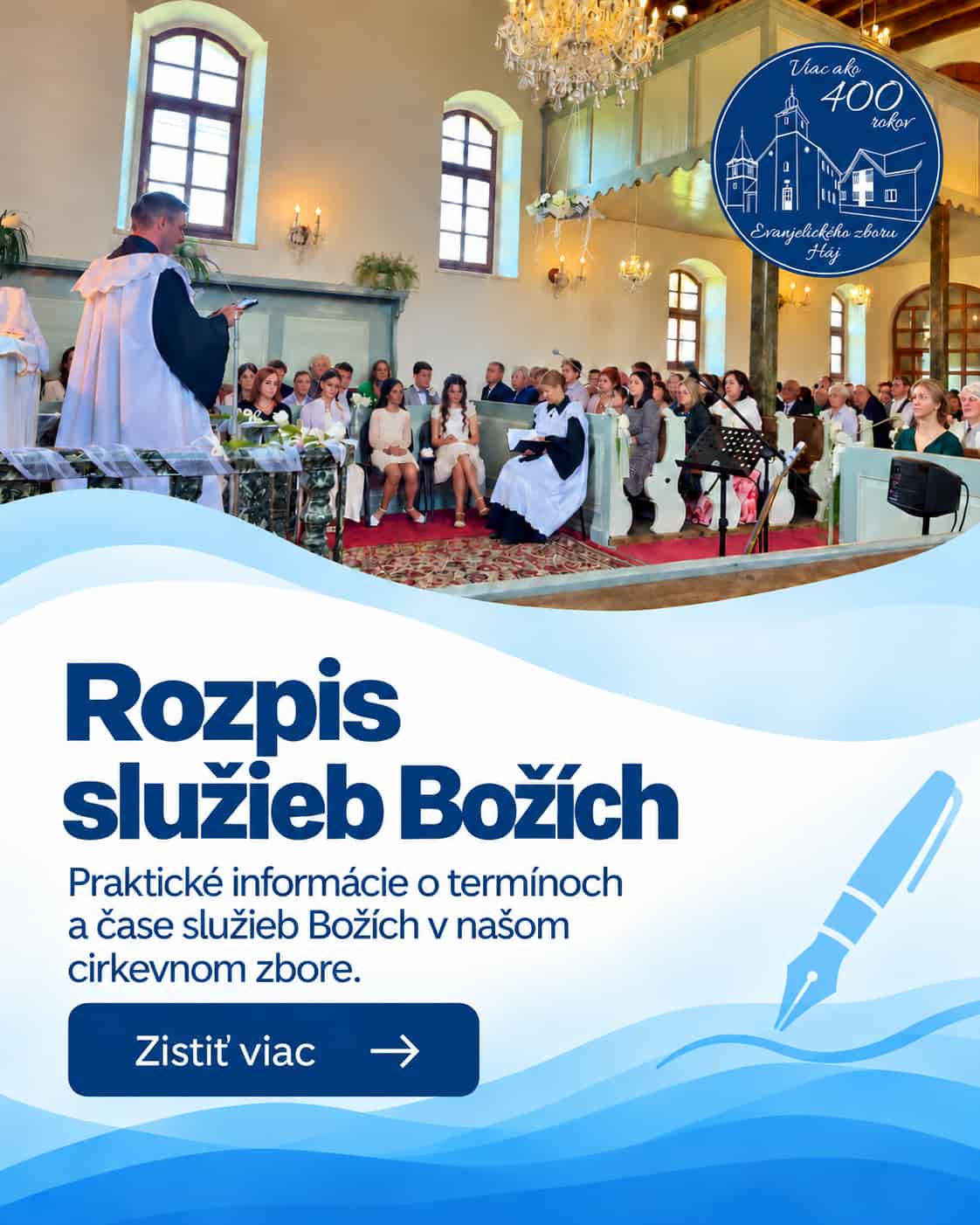 Rozpis služieb Božích – termíny a časy