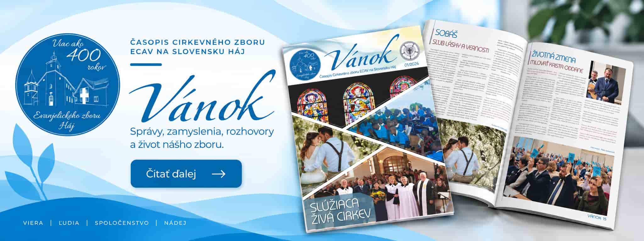 Časopis Vánok Cirkevného zboru ECAV na Slovensku Háj