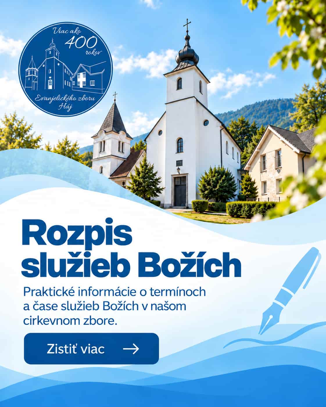Rozpis služieb Božích – termíny a časy